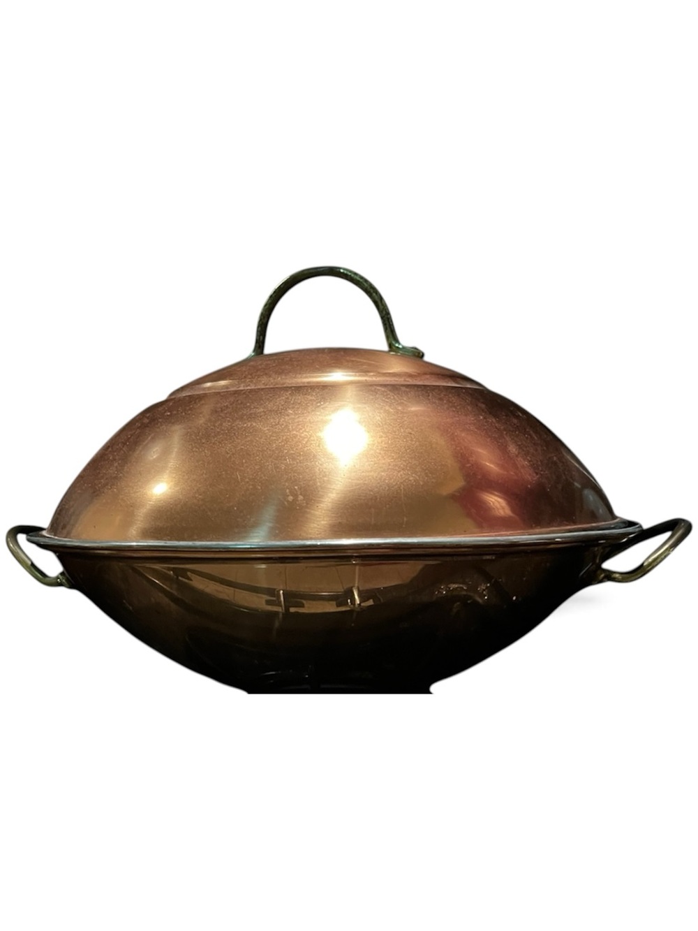 🇪🇸 Copper Pan Wok with Handles and Lid Home Kitchen 14"